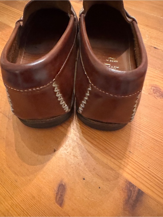 Daniele Laporte Italian Brown Leather Penny Loafers main image 5